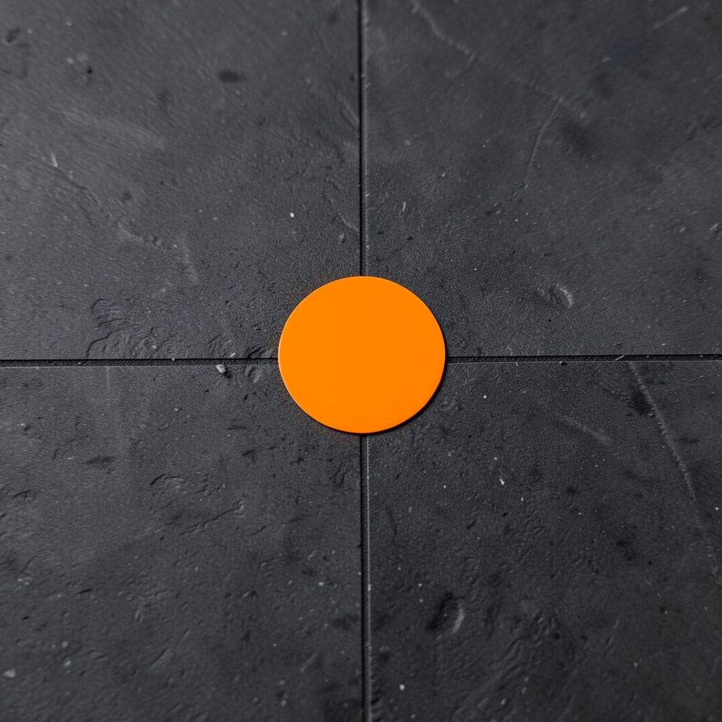 Charcoal tile with a single bright orange center for the Truecaller Premium APK.